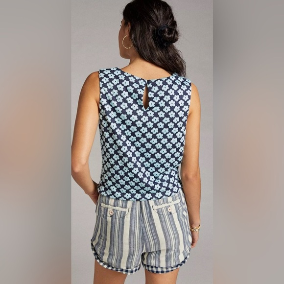 Anthropologie Eva Franco Floral Jacquard Top Size L - Picture 5 of 10